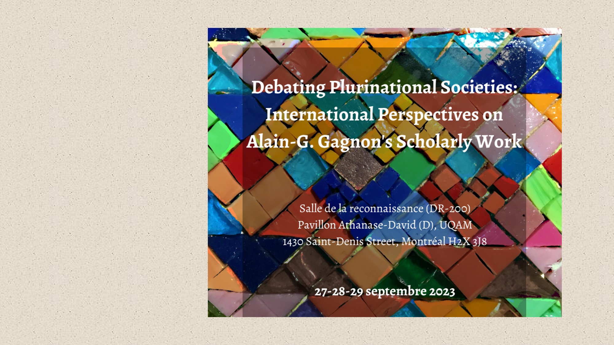 José M. Sauca participa en la Conferencia: Debating Plurinational Societies